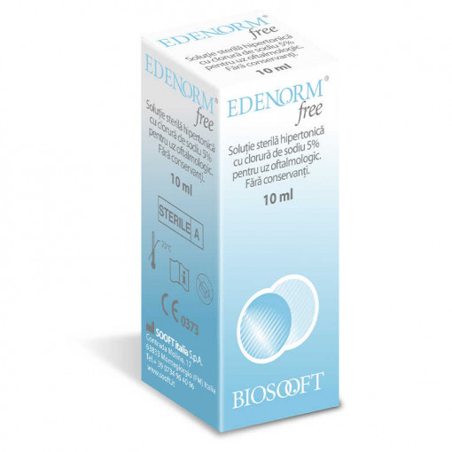 Edenorm free 5% solutie oftalmica hipertona x 10 ml (Bio Soft Italia)