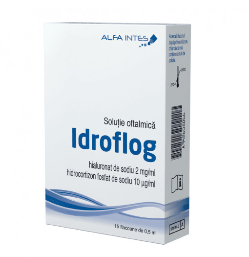 Idroflog solutie oftalmica 15 x 0,5 ml (Alfa Intes)