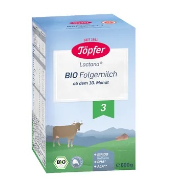 Lapte praf Bio 3 Lactana, +10 luni, 600 g, Topfer