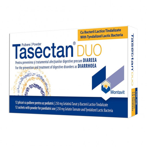 Tasectan Duo 250 mg x 12 plicuri (Novintethical Pharma)