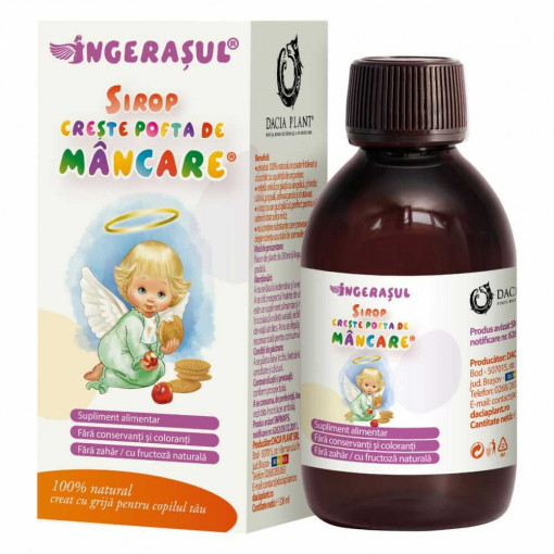 Ingeras-Sirop creste pofta mancare x 200 ml (Daciaplant)