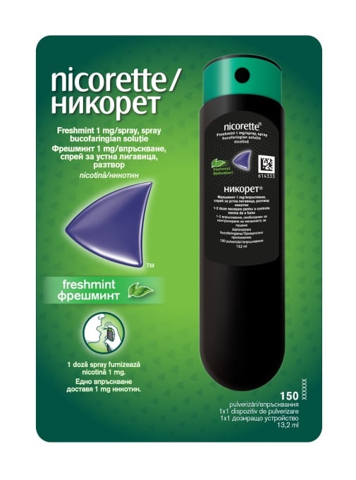 Nicorette Fresh Mint 1mg/spray 13,2 ml x 1 flacon, Kenvue