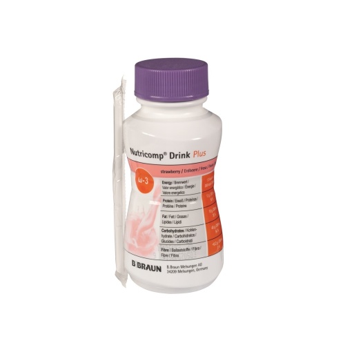 Nutricomp Drink Plus cu capsuni, 200 ml. B Braun