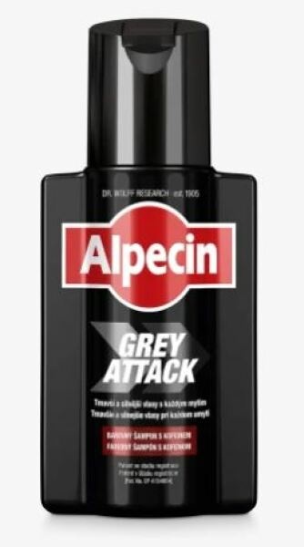 Sampon cu cafeina pentru parul grizonat Grey Attack, 200 ml, Alpecin
