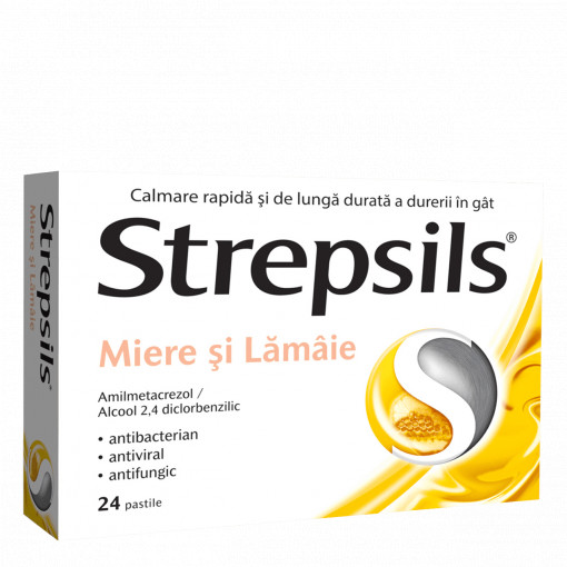 Strepsils Miere&Lamaie x24 comprimate (Reckitt Benckiser)