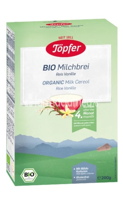 TOPFER BioOrgan 4 luni orez + lapte + vanilie x 200 g (Töpfer)