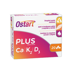 Ostart Plus Ca + K2 + D3 x 20 comprimate (Fiterman)