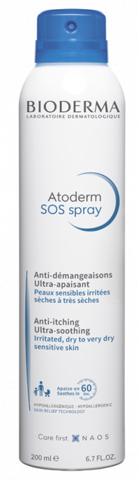 Spray anti-prurit cu efect calmant imediat Atoderm SOS, 200 ml, Bioderma