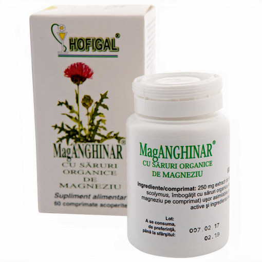 MagAnghinar cu saruri organice Mg x 60cp