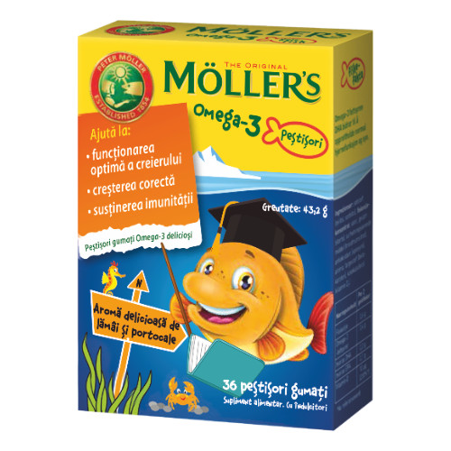 MOLLER'S Omega 3 port x 36 pestisori gumati (Möller's)