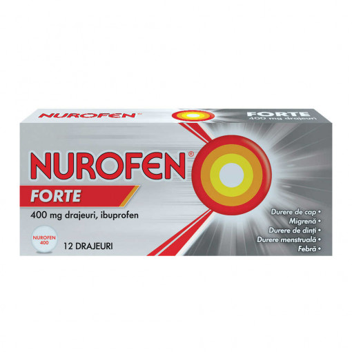 Nurofen Forte 400 mg x 24 drajeuri (Reckitt Benckiser)