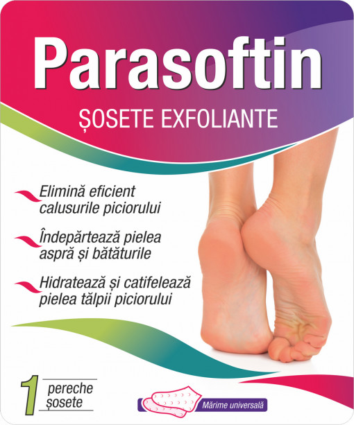 Parasoftin sosete exfoliante x 1 pereche (Zdrovit)