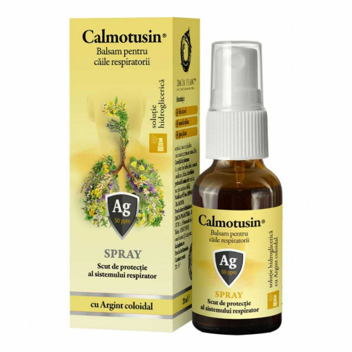 Calmotusin spray pentru gat cu argint coloidal x 20 ml (Daciaplant)