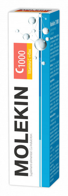 Molekin C1000 Vitamina C + Zinc x 20 comprimate efervescente (Zdrovit)