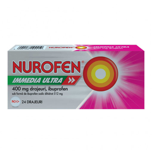 Nurofen Immedia Ultra 400 mg x 24 drajeuri (Reckitt Benckiser)