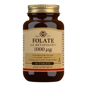 Acid folic Folate, 1000 ug, 60 tablete, Solgar