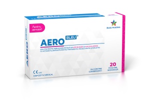 Aero Bleu, solutie pentru nebulizare pe baza de apa si acid hialuronic, 20 fiole x 5 ml, Bleu Pharma