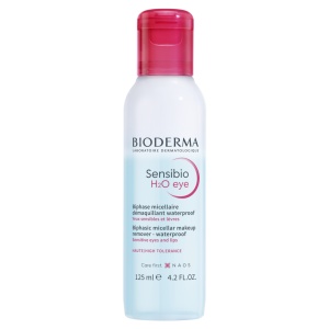 Apa micelara bifazica pentru ochi si buze Sensibio H2O, 125 ml, Bioderma