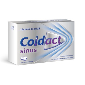 Coldact Sinus, 500 mg/30 mg, 20 comprimate filmate, Terapia