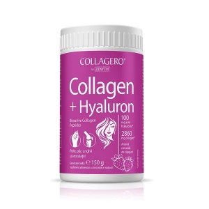 Collagen + Hyaluron cu aroma de capsuni Collagero, 150 g, Zenyth