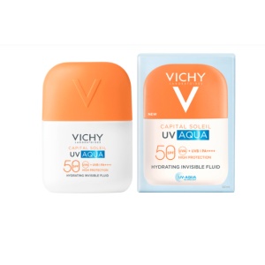 Fluid hidratant invizibil cu protectie solara SPF 50 Capital Soleil UV Aqua, 50 ml, Vichy