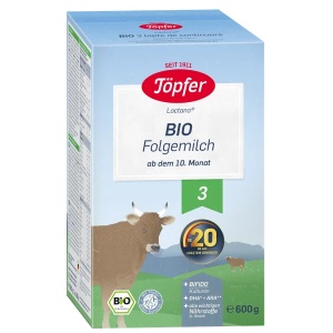 Lapte praf Bio 3 de la 10 luni, 600g, Topfer