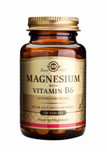 Magneziu cu Vitamina B6, 100 tablete, Solgar
