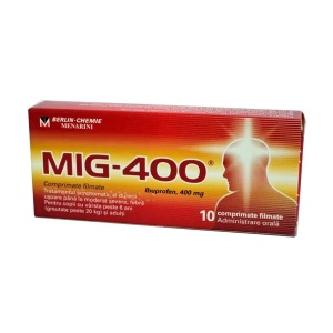 Mig 400, 400 mg, 10 comprimate filmate, Berlin-Chemie Ag