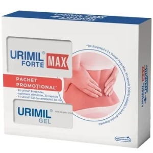 Pachet Urimil Forte Max, 30 capsule + Urimil gel CBD, 50ml, Naturpharma