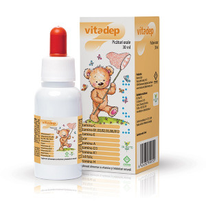 Picaturi orale cu vitamine pentru copii Vitadep, 30 ml, Dr. Phyto