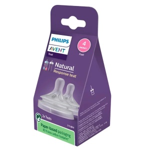 Set tetine cu debit rapid pentru +3 luni Natural Response SCY964/02, 2 bucati, Philips Avent