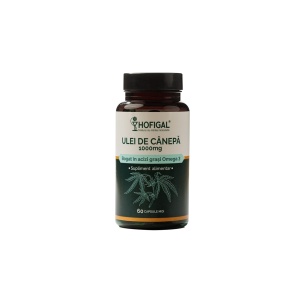 Ulei de canepa, 1000 mg, 60 capsule moi, Hofigal