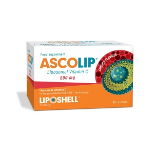 Vitamina C Lipozomala cu aroma de cirese, 500 mg, 30 plicuri, Liposhell