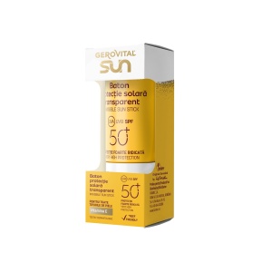 Baton transparent cu protectie solara SPF 50+ Sun, 12 ml, Gerovital