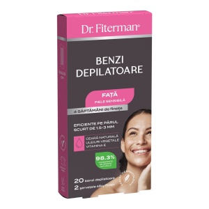 Benzi Depilatoare Fata piele sensibila, 20buc, Dr.Fiterman