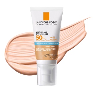 Crema hidratanta colorata cu protectie solara SPF 50+ pentru ten sensibil sau intolerant la soare Anthelios UV-Mune 400, 50ml, La Roche-Posay