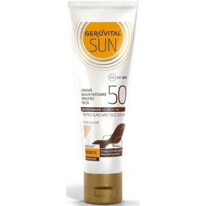 Crema nuantatoare pentru fata cu SPF 50 Sun, 50 ml, Gerovital