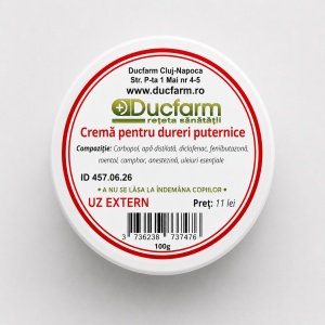 Crema pentru DURERI PUTERNICE, 100g, Ducfarm