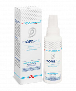 Dorsak spray cu emulsie fluida pentru acneea trunchiului x 100 ml, Braderm