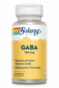 Gaba Solaray, 750 mg, 60 tablete, Secom