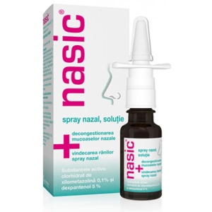 Nasic spray nazal pentru adulti, soluţie, 1 mg/ml + 50 mg/ml, 10 ml, Cassella Med