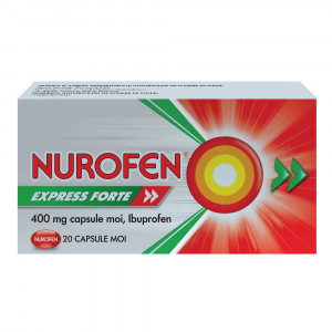 Nurofen Express Forte 400 mg, 20 capsule moi, Reckitt Benckiser