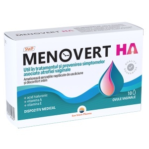 Ovule vaginale Menovert Ha, 10 bucati, Sun Wave Pharma