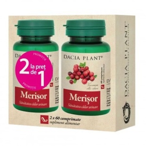 Pachet Merisor 1+1 Gratuit, 2 x 60 comprimate, Dacia Plant