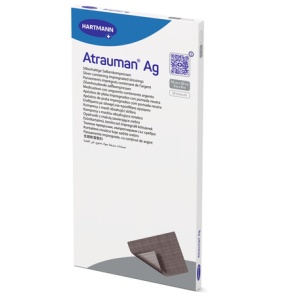 Pansament Cu Unguent Neutru Si Argint Atrauman Ag, 10 x 20 cm, 10 bucati, Hartmann