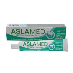 Pasta de dinti recomandata in tratamente homeopate, 75 ml, AslaMed