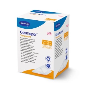 Plasture transparent cu compresa sterila Cosmopor Transparent 5cm x 7,2cm, 50 bucati, Hartmann
