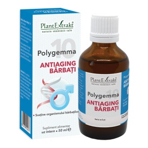 Polygemma 10 Antiaging Barbati, 50 ml, Plant Extrakt