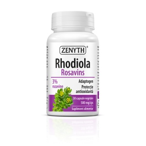 Rhodiola Rosavins, 500 mg, 30 capsule vegetale, Zenyth