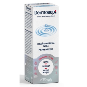 Spray hydrogel pentru ingrijirea ranilor Dermosept, 250 ml, Terapia SA